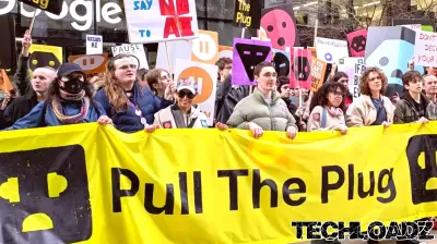 The Download: protesting AI, and what’s floating in space